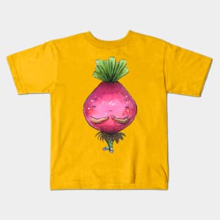"I love Veggies" Red Onion Cute Watercolour Handmade Kids T-Shirt